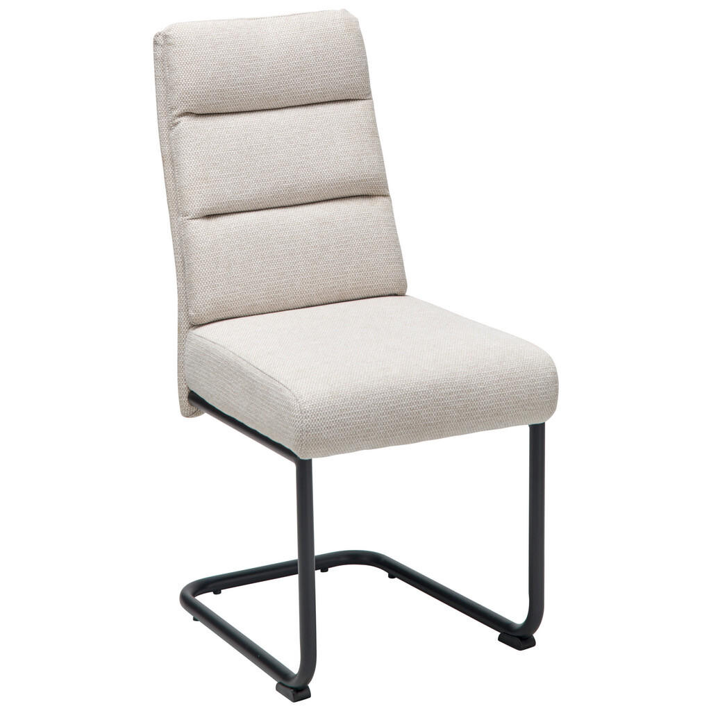 MID.YOU STOLIČKA S PRUŽNÝM PODNOŽÍM, tkaná textília, béžová