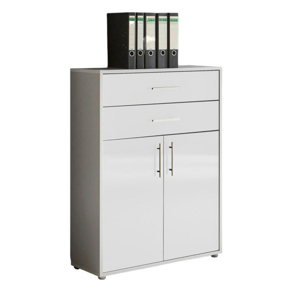 MID.YOU SKRINKA NA DOKUMENTY, sivá, biela s vysokým leskom, 84,5/114/33 cm