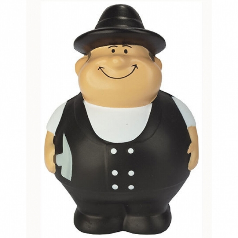 Antistresová loptička Squeezies Strechár - čierny