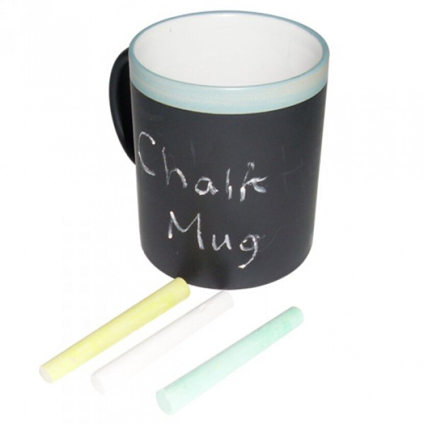 Romantický popisovací hrnček - čierny-modrý