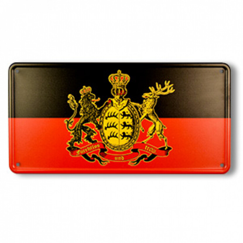 Ceduľa plechová Promex vlajka Württemberské kráľovstvo - farebná