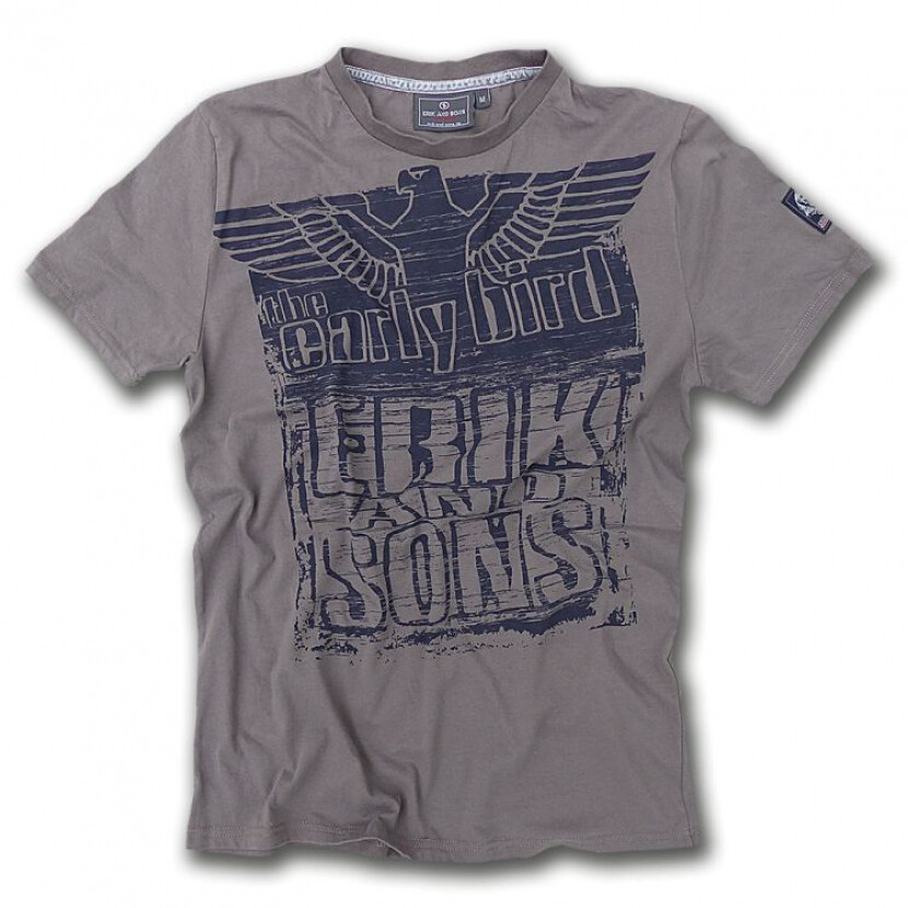 Tričko Erik and Sons Early Bird - sivé, S