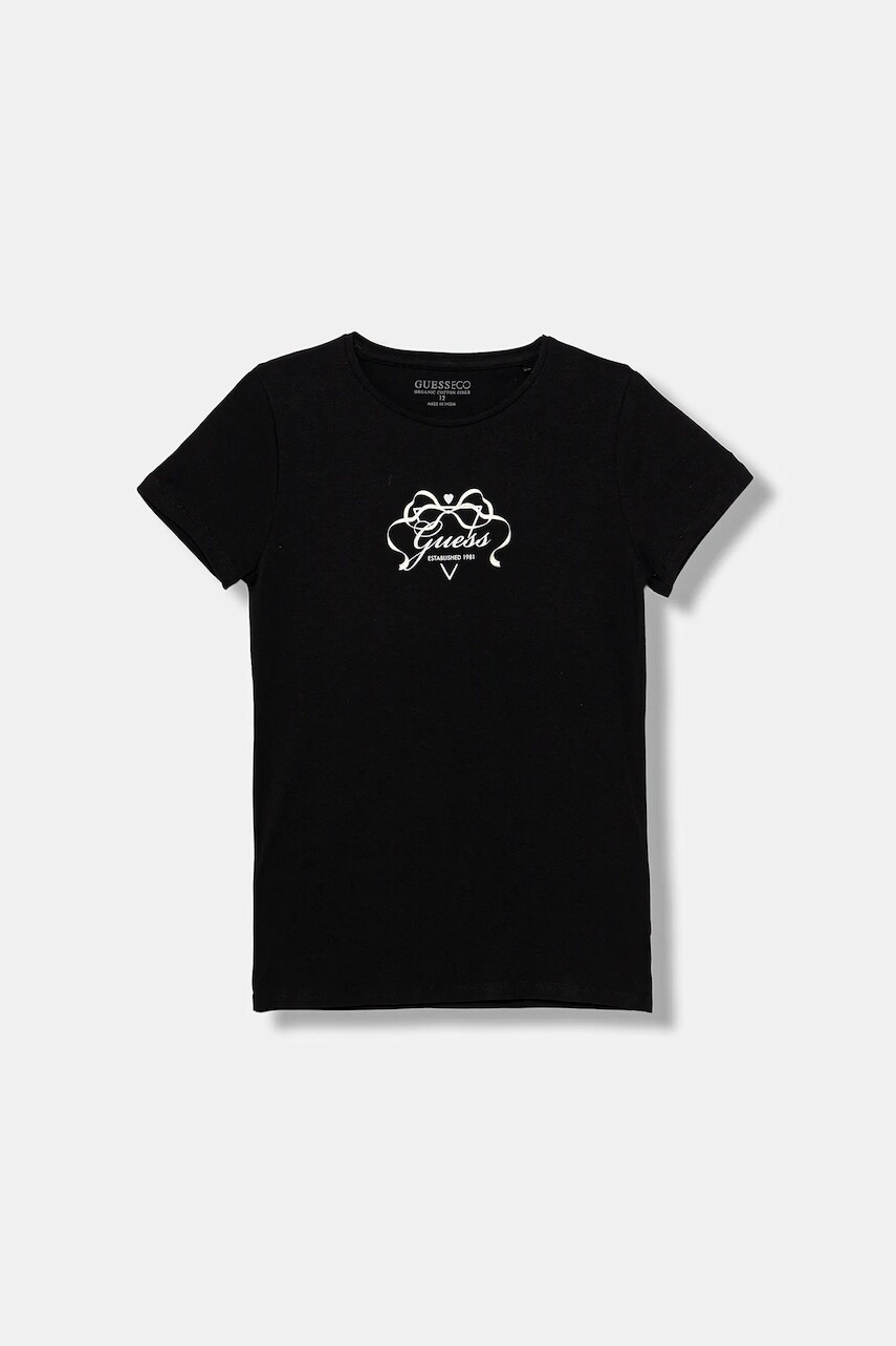 Detské tričko Guess čierna farba, J5BI02 J1314