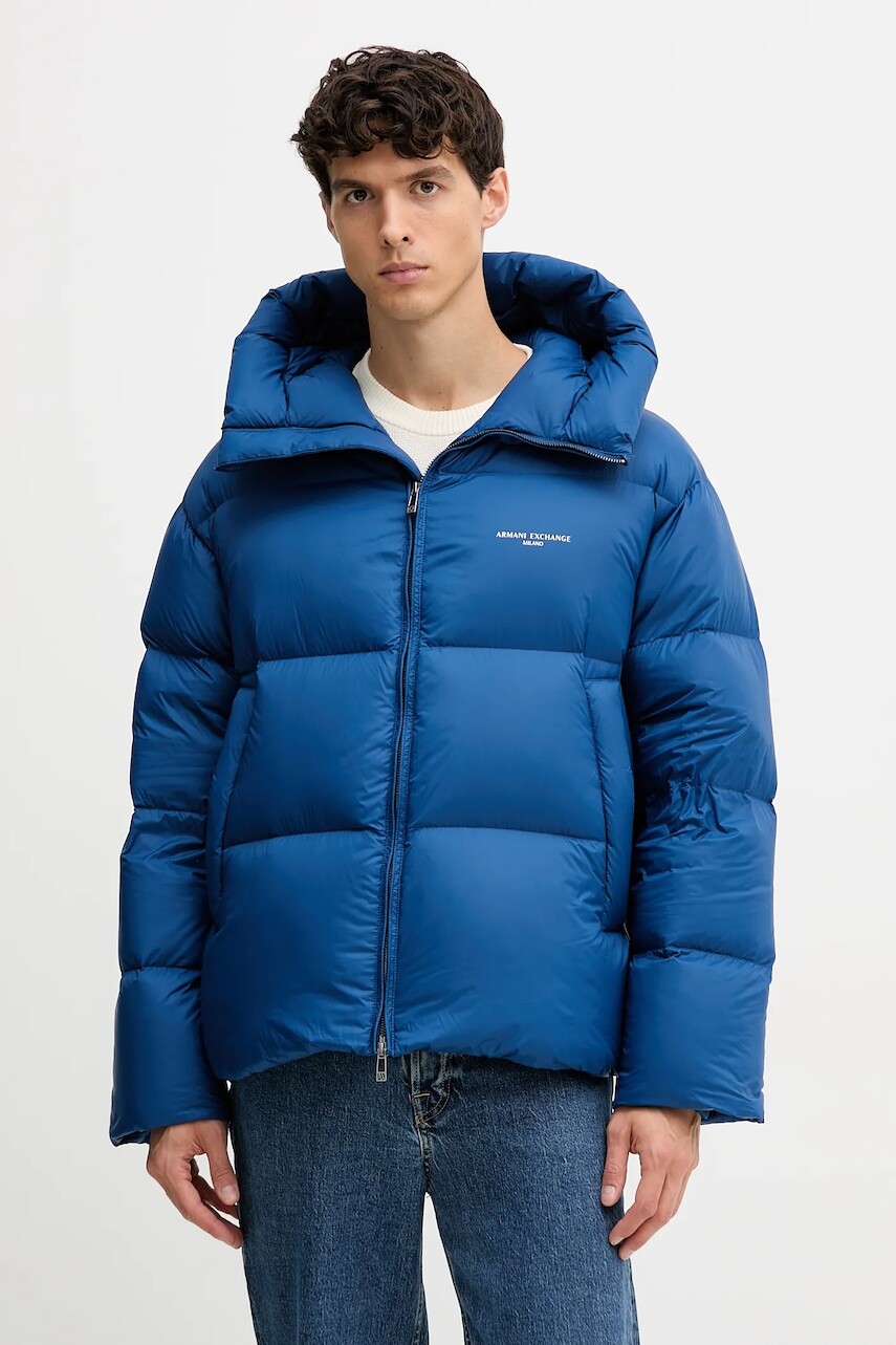 Páperová bunda Armani Exchange tmavomodrá farba, zimná, XM001115 AF16589