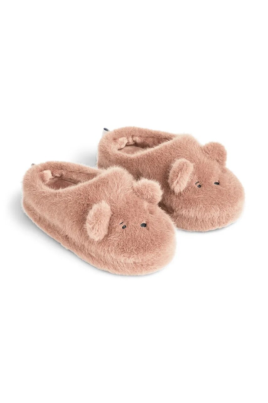 Detské papuče Liewood Aviaja Bear Slippers ružová farba, LW19587