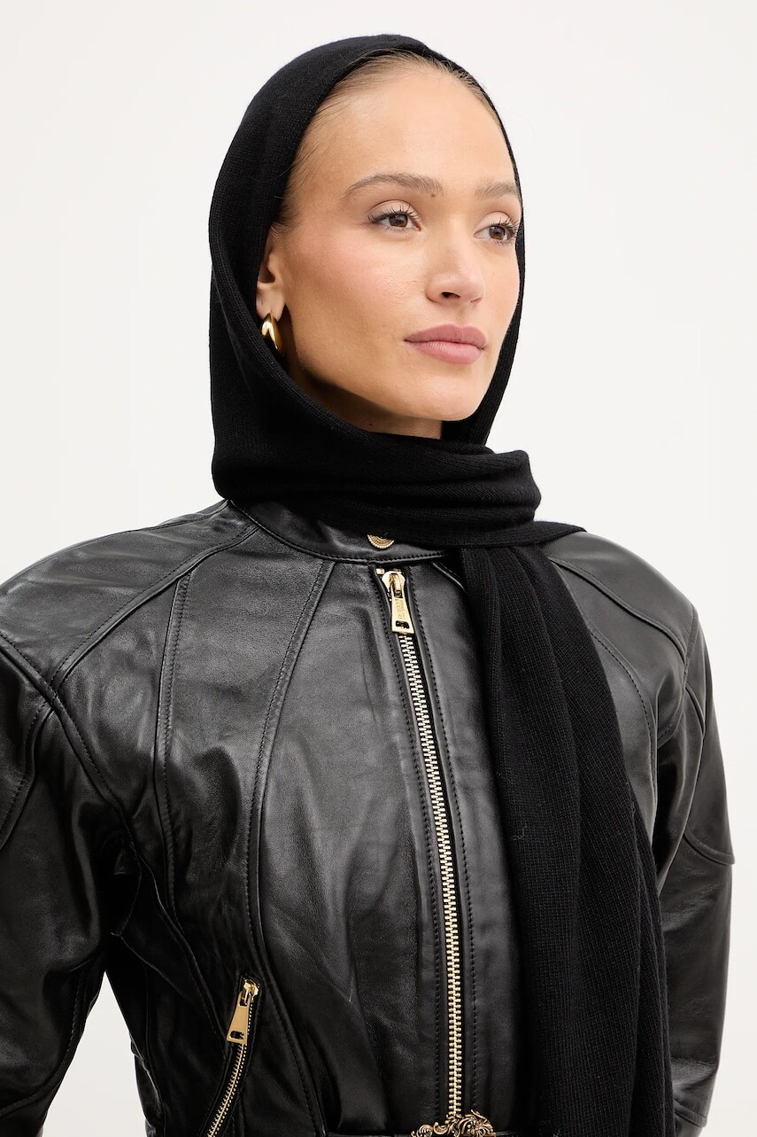 Šatka s kašmírom Marciano by Guess AFRAH čierna farba, jednofarebná, 5BGZ02 5893Z