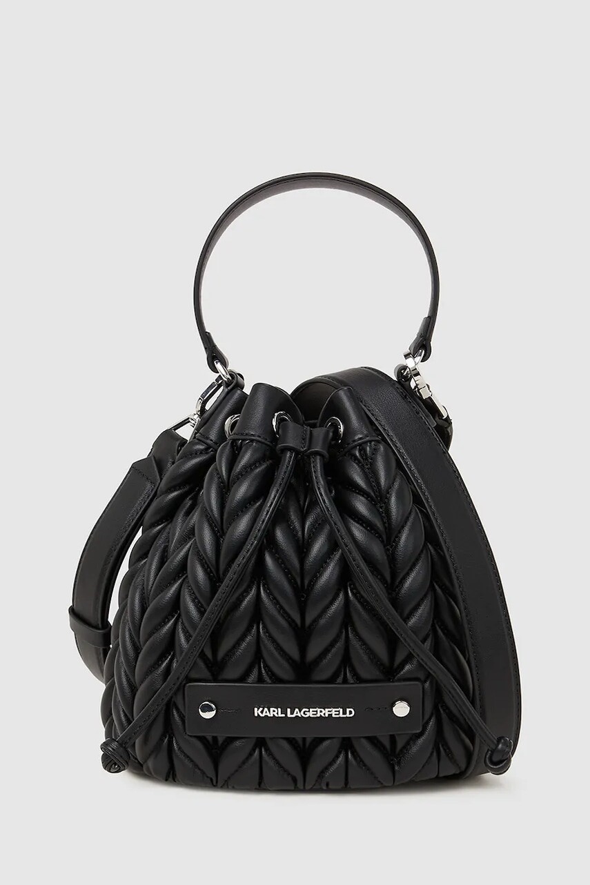 Kabelka Karl Lagerfeld K/WEAVE čierna farba, A4W30074