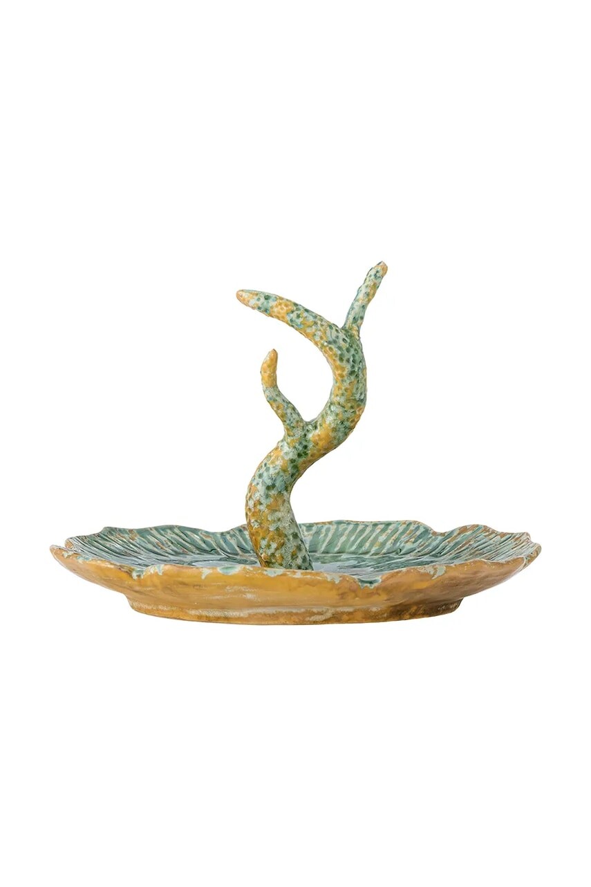 Ozdobná misa Bloomingville Litton 17,5 x 13,5 cm zelená farba