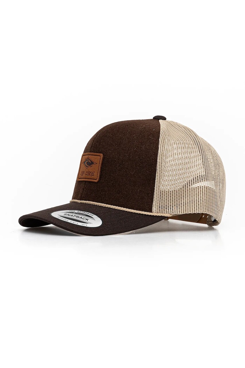 Šiltovka s prímesou vlny Rip Curl hnedá farba, 1HTMHE