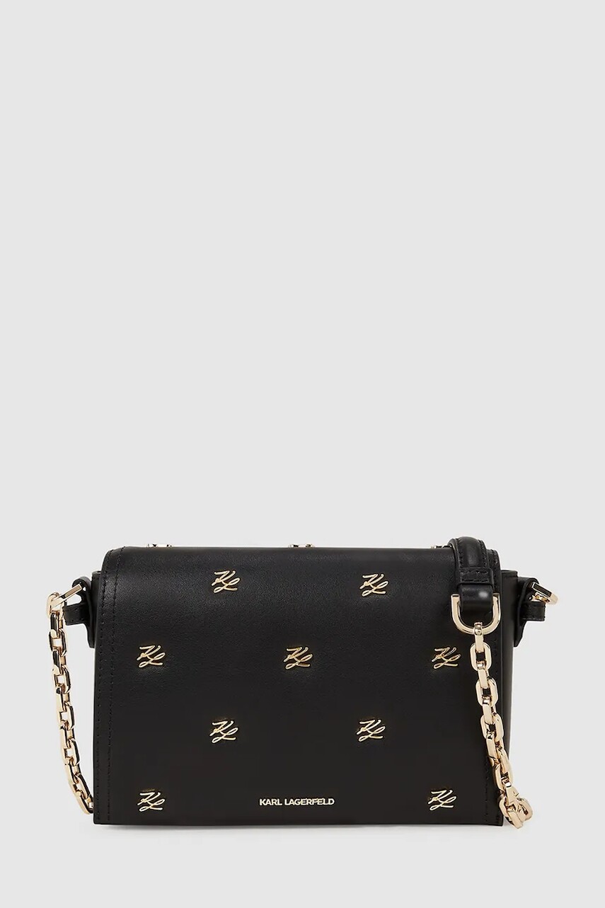 Kabelka Karl Lagerfeld K/AUTOGRAPH čierna farba, A4W30110