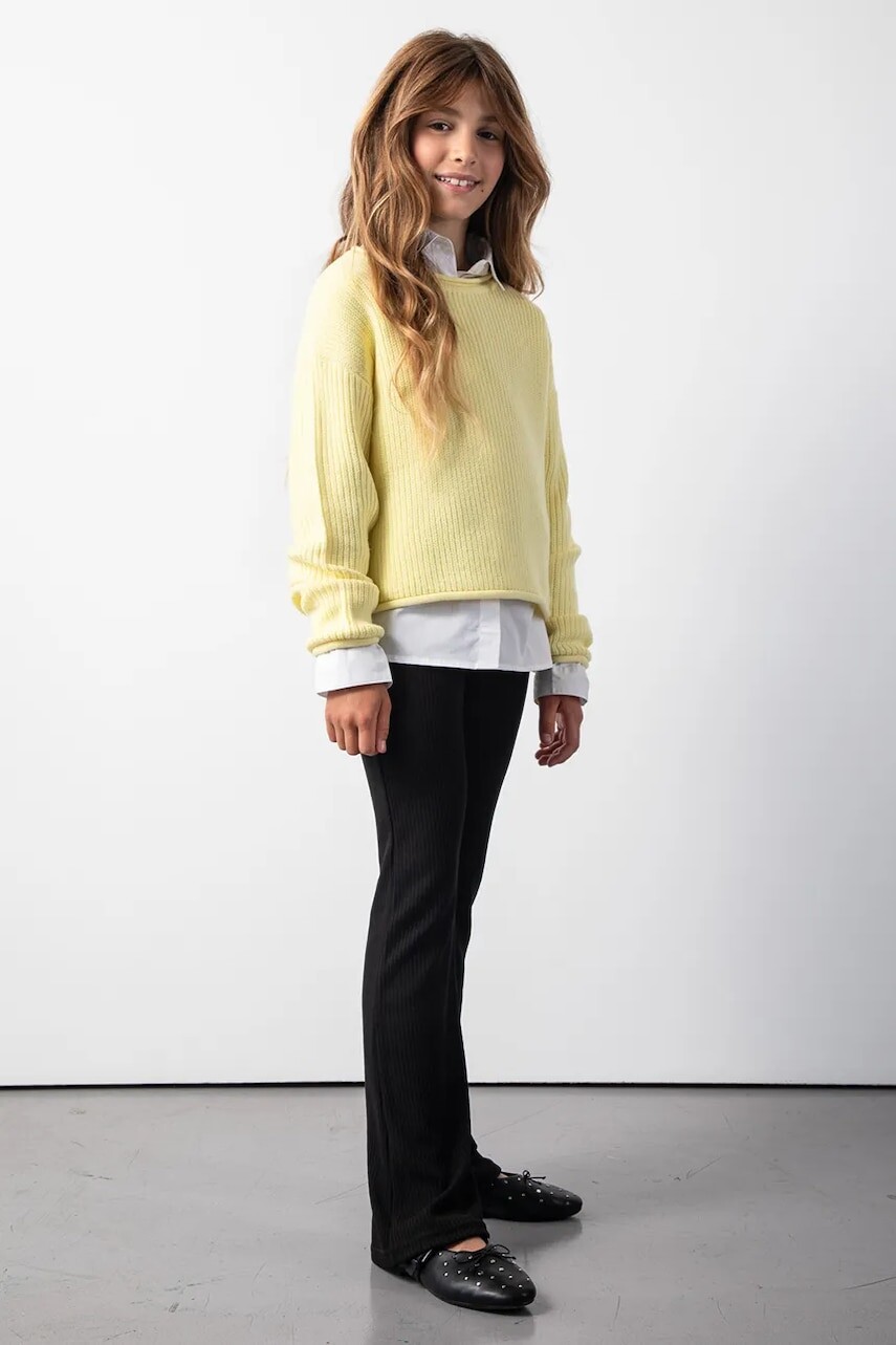 Detské nohavice Coccodrillo čierna farba, jednofarebné, FABOLOUS GIRL JUNIOR