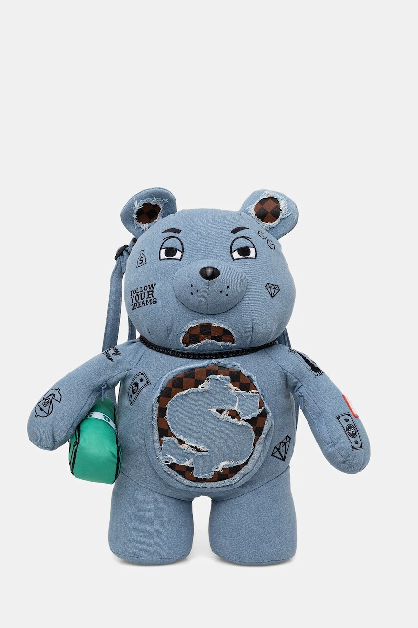 Ruksak Sprayground modrá farba, malý, vzorovaný, 910B7927NSZ