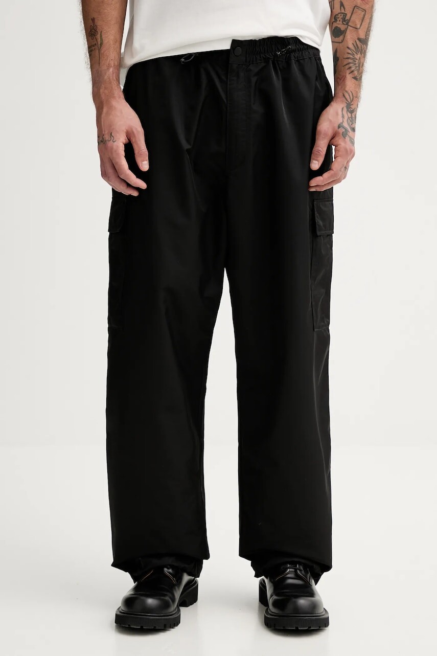 Nohavice Kenzo pánske, čierna farba, rovné, FF55PA5149CE.99