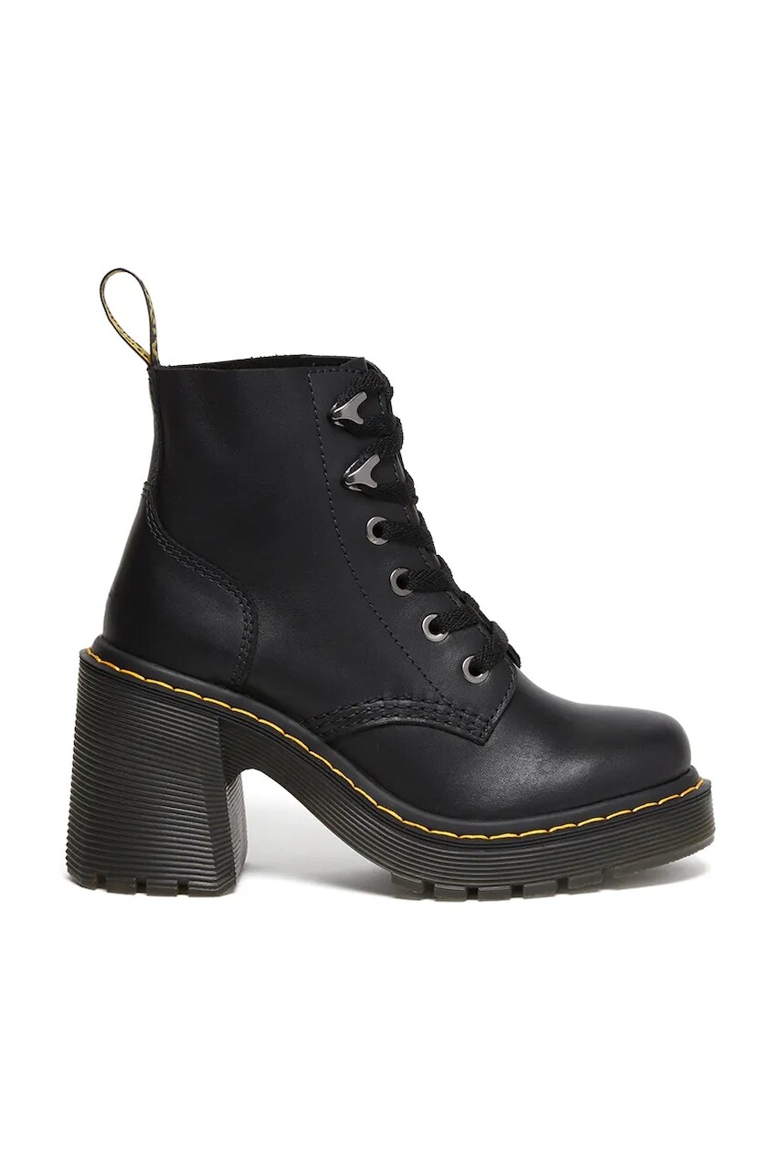Kožené členkové topánky Dr. Martens Jesy čierna farba, na podpätku, DM27613001
