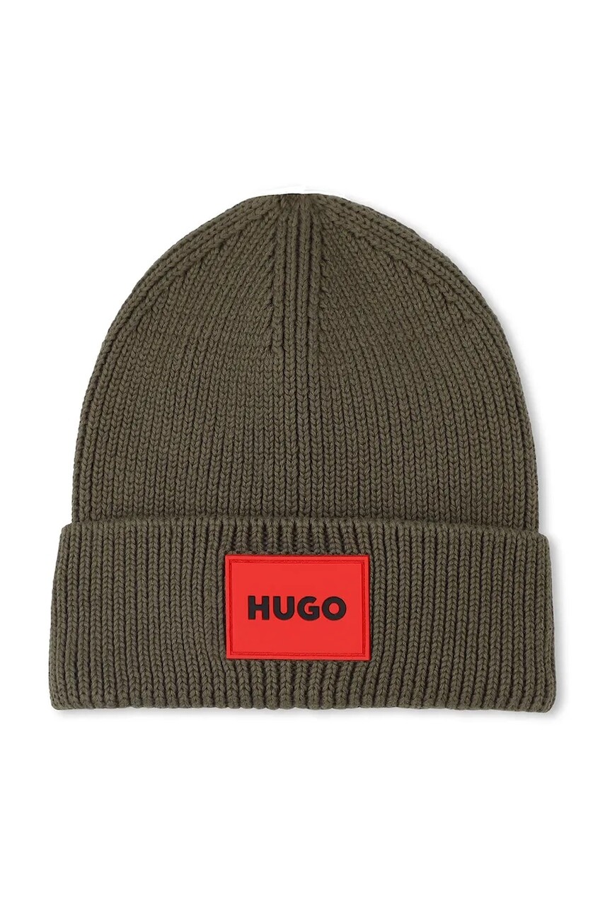 Detská čiapka HUGO zelená farba, G00561