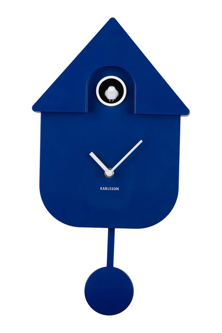 Hodiny Karlsson 21,5 x 41 x 8,5 cm modrá farba
