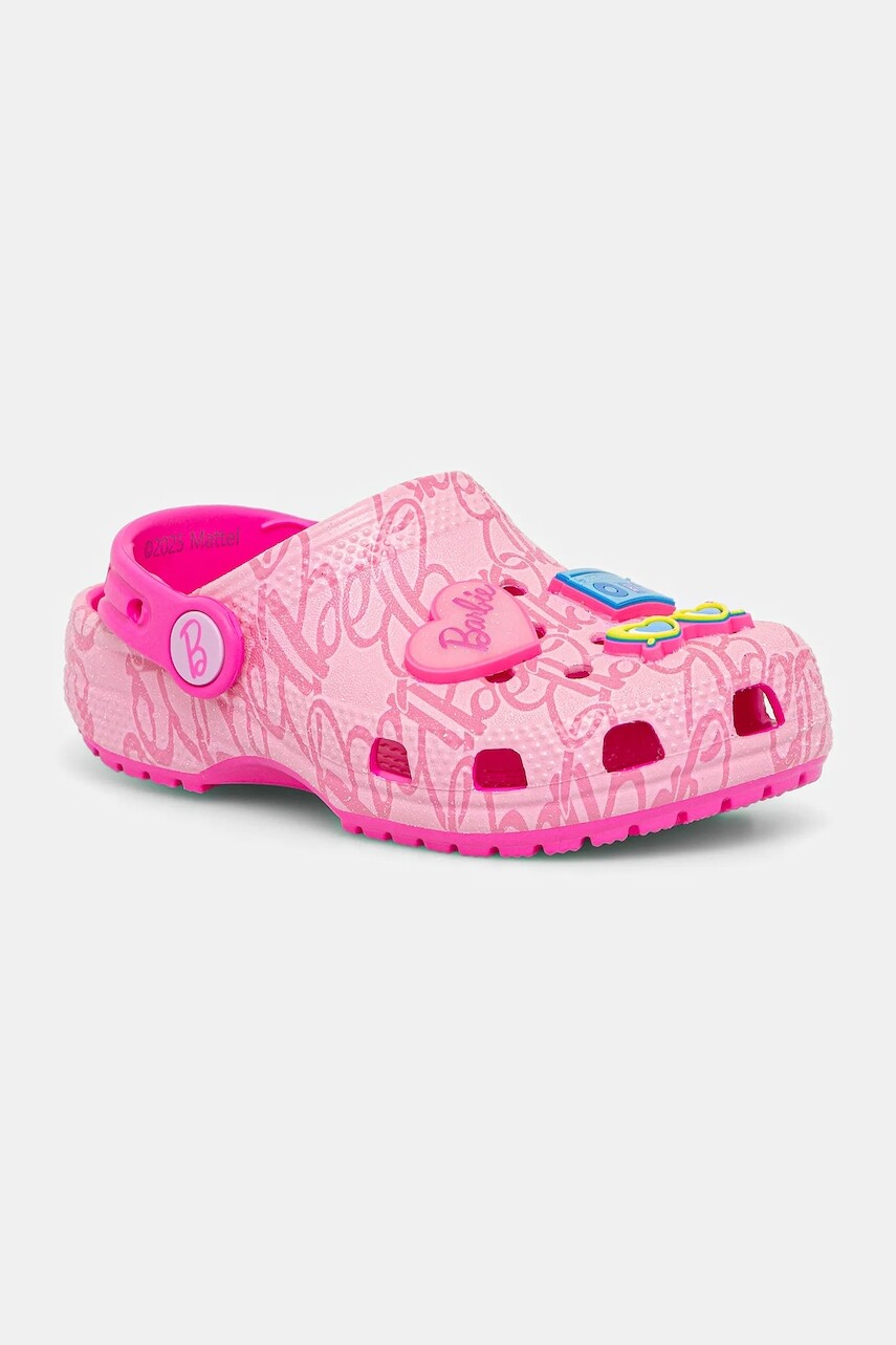 Detské šľapky Crocs CROCS CLASSIC MATTEL PINK BARBIE CLOG ružová farba, 211407