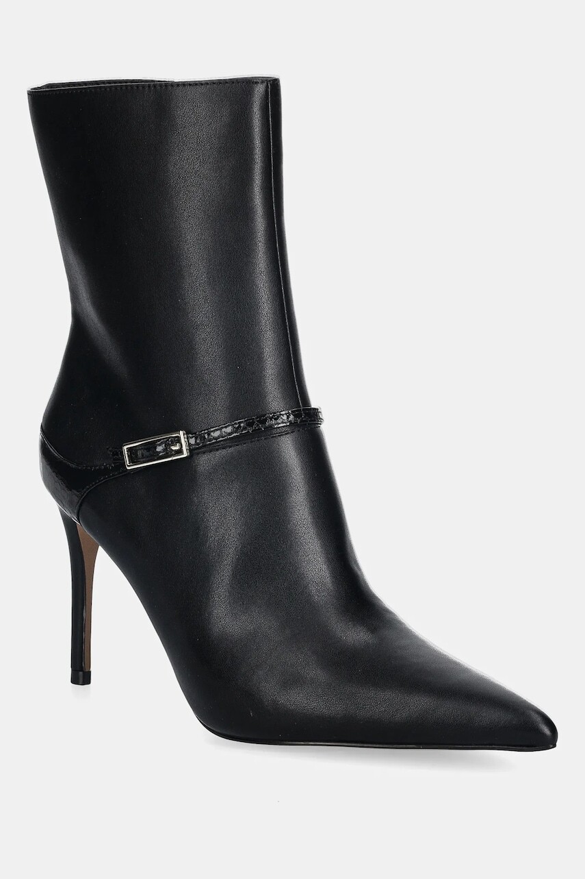 Členkové topánky Aldo VERRENA čierna farba, na vysokom podpätku, 14161884