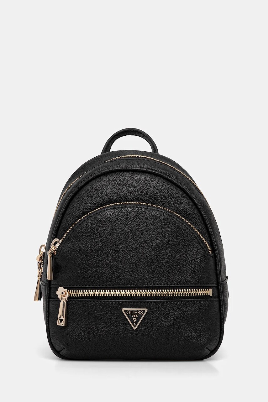 Ruksak Guess MANHATTAN dámsky, čierna farba, malý, jednofarebný, HWBG71 18320