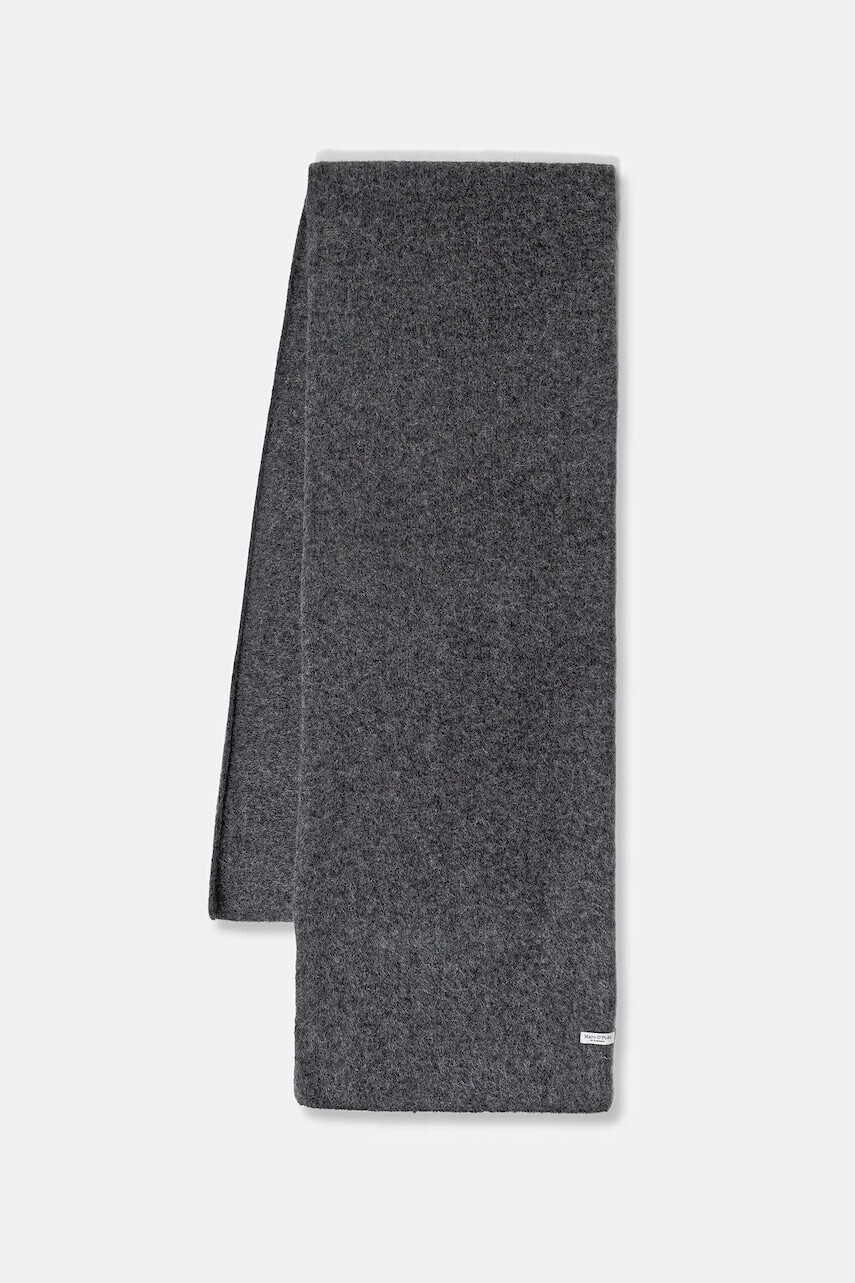 Šál s prímesou vlny Marc O'Polo šedá farba, melanžová, 510609402121