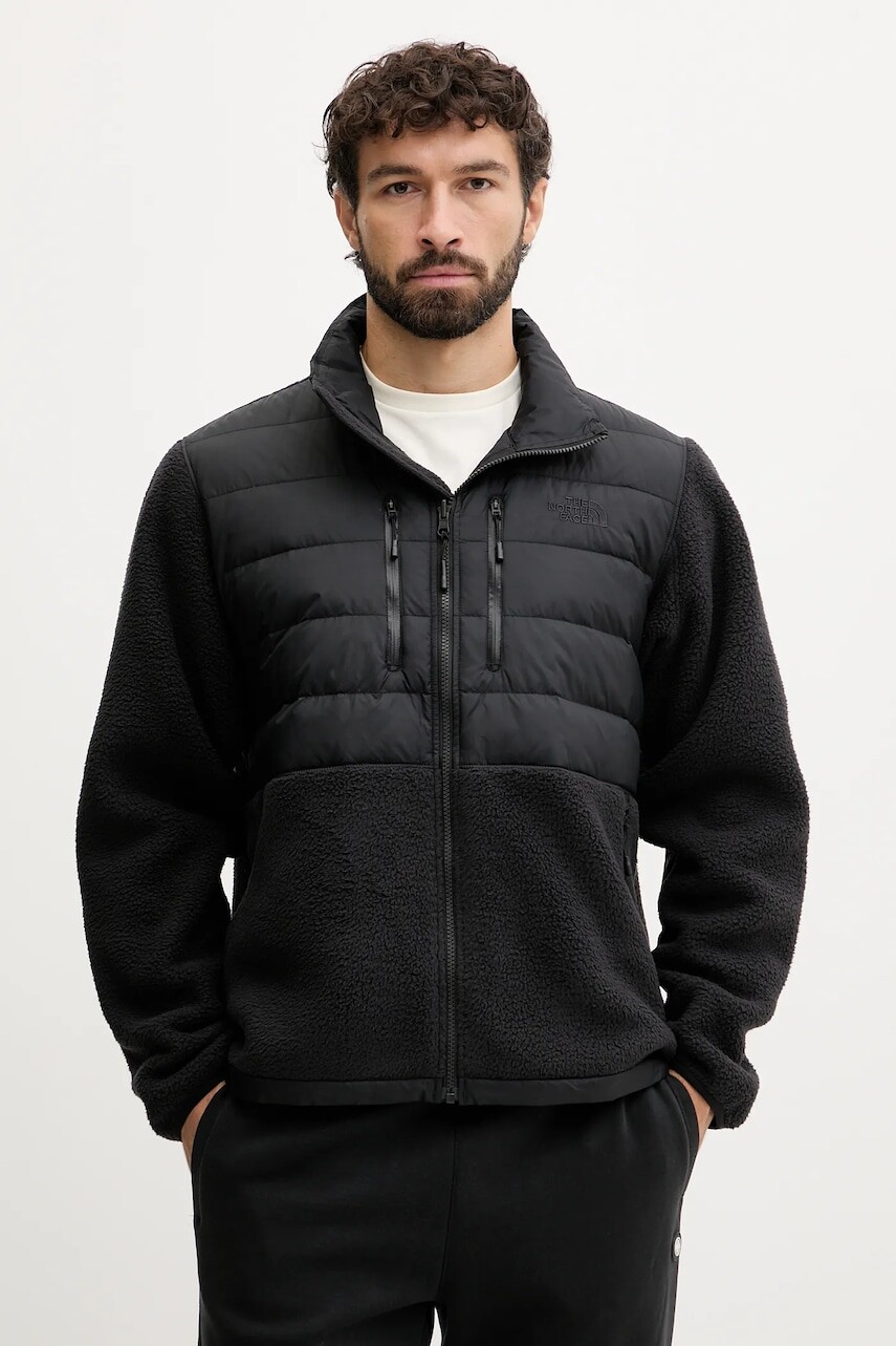 Páperová bunda The North Face Denali Tek čierna farba, prechodná, NF0A8D0UJK31