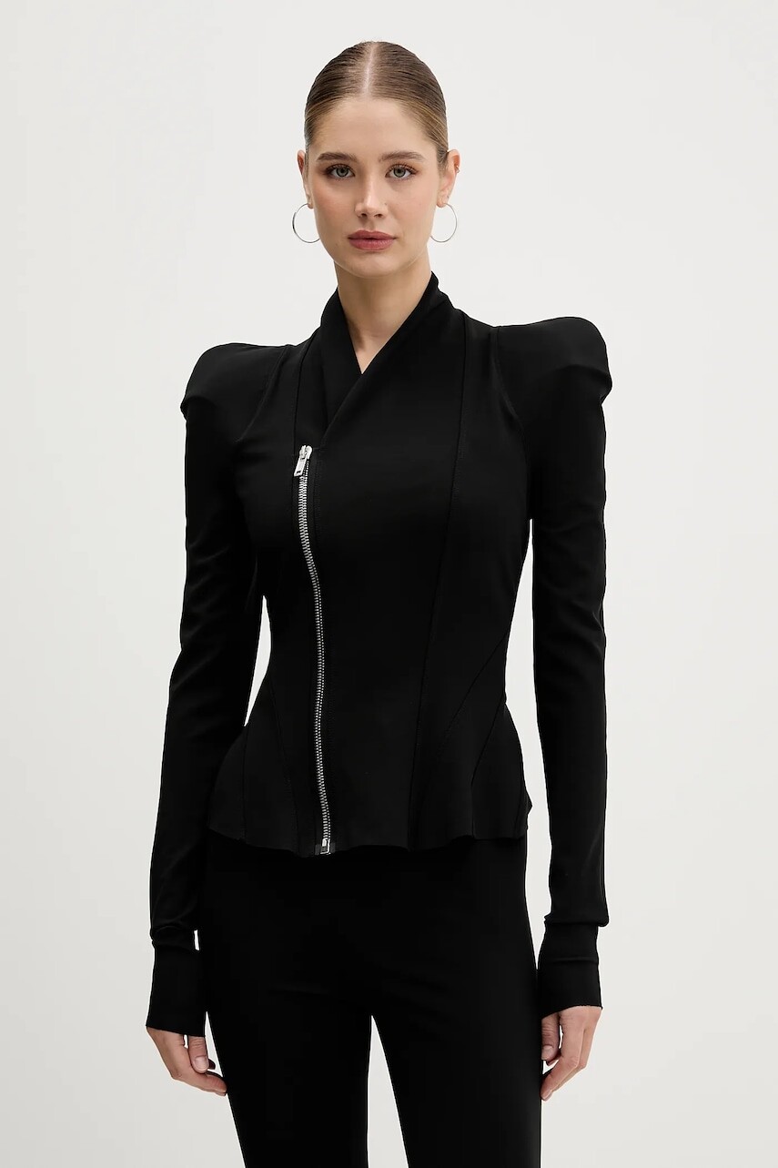 Bunda Rick Owens Lilies Princess čierna farba, prechodná, LI02E3703.JCVS