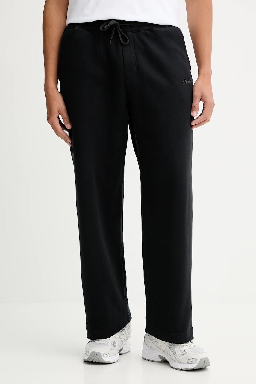 Tepláky Hollister Co. čierna farba, jednofarebné, KI334-5139-900