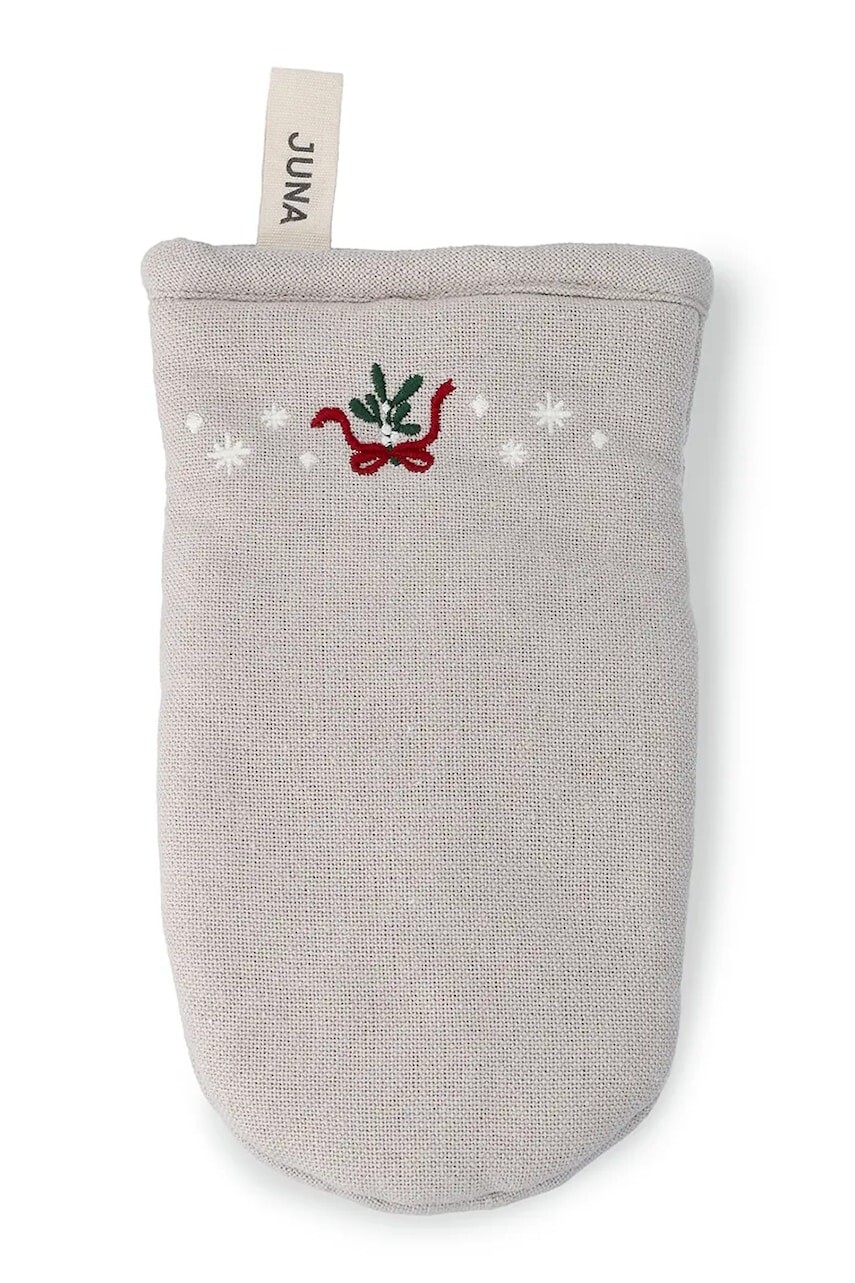 Bavlnená kuchynská rukavica Juna Christmas Fable béžová farba