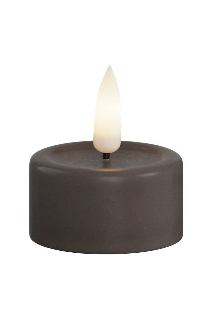 Led sviečka Deluxe Homeart Mokka Fyrfadslys 4 x 4,5 cm 2-pak hnedá farba