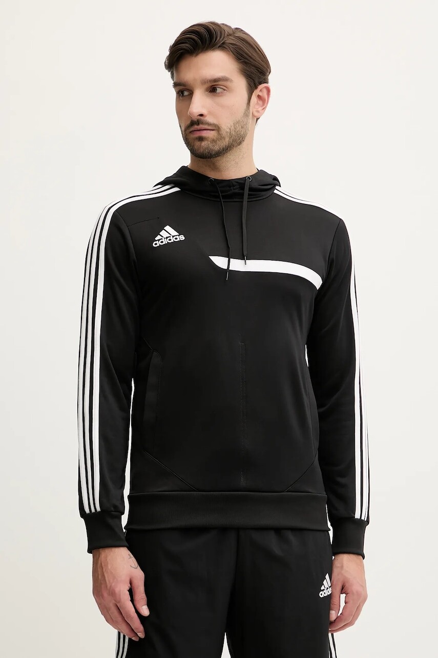 Mikina adidas Z19703-black, pánska, čierna farba, s kapucňou, s nášivkou