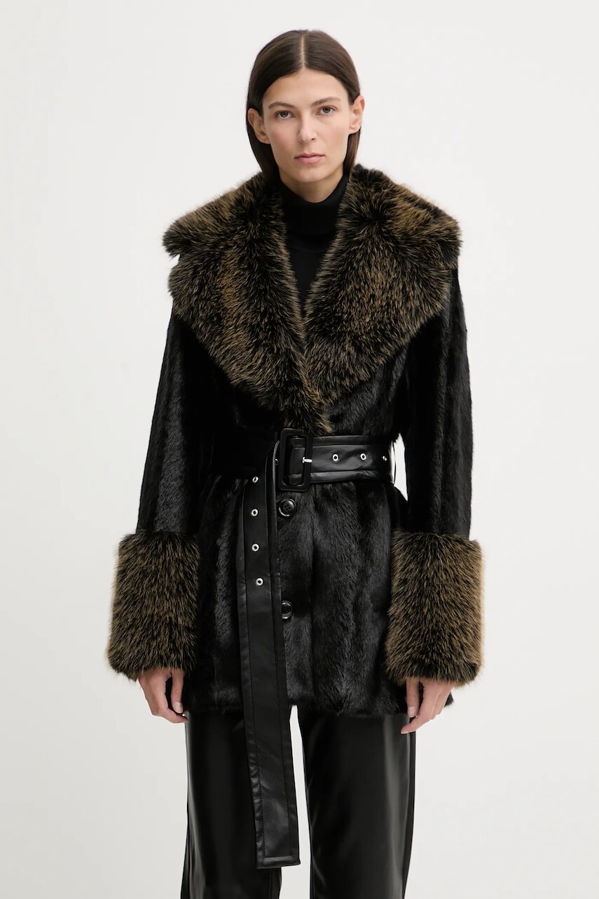 Kabát Stand Studio Fae čierna farba, 66609-9890