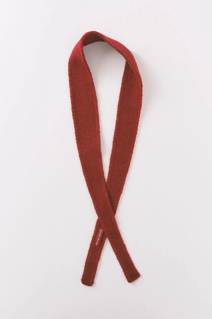 Šál women'secret červená farba, jednofarebný, 7892734