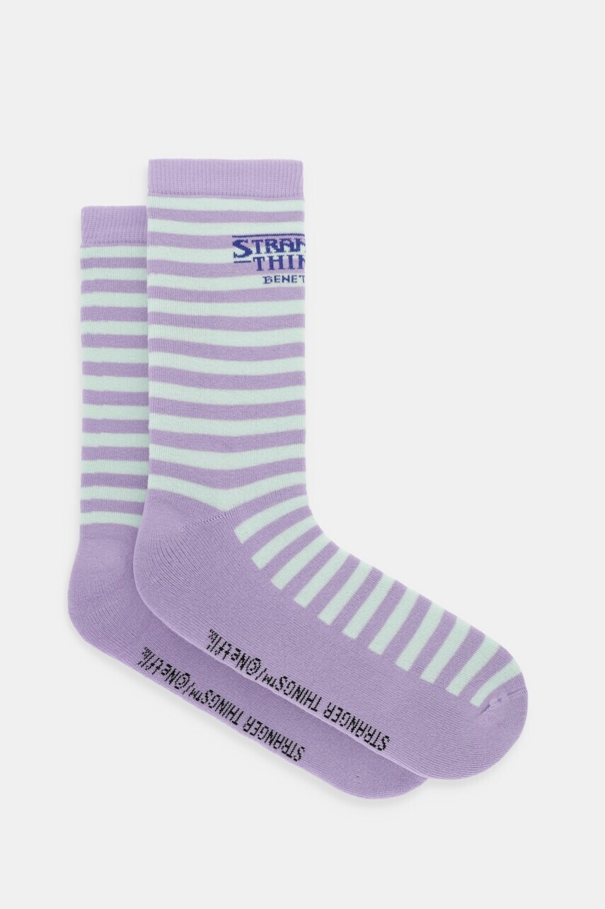 Ponožky United Colors of Benetton x Stranger Things fialová farba, 6AO32703A