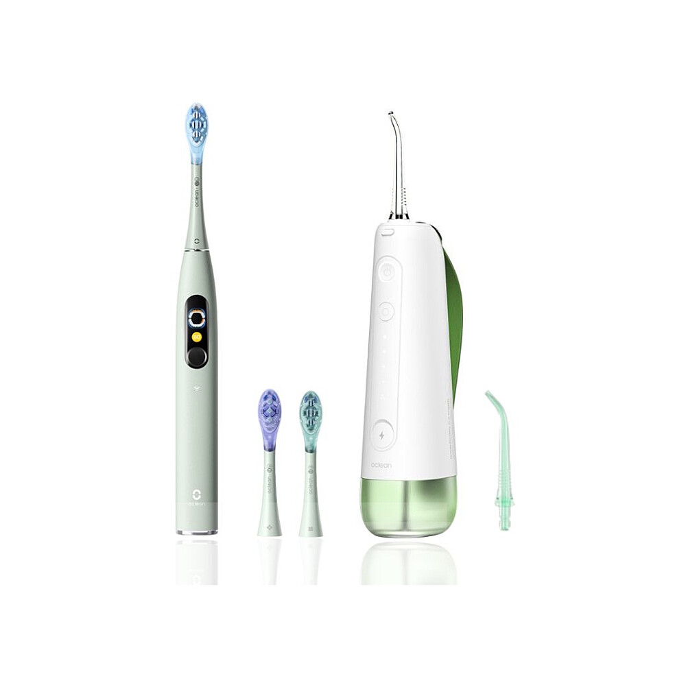 OCLEAN Sada zelená sonická kefka X Ultra a ústna sprcha W10