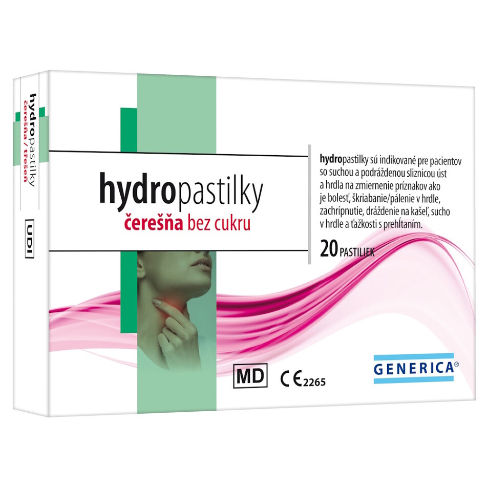 GENERICA Hydropastilky čerešňa bez cukru 20 kusov