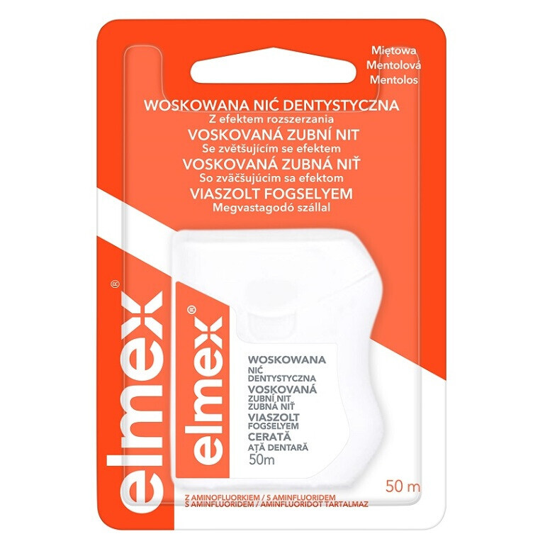 ELMEX Zubná niť s voskom 50 m