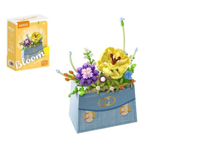 Stavebnica mini KOCO Kvetina v kabelke 223ks