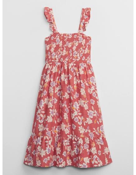 Detské kvetinové midi šaty