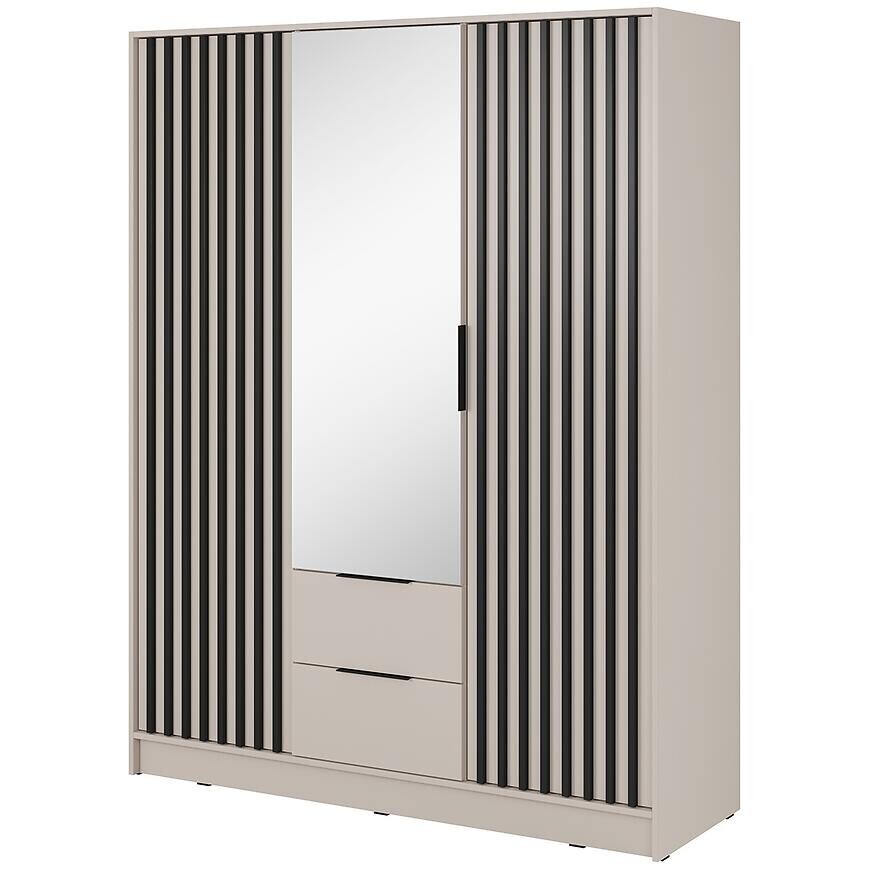 Skriňa Nelly 3d zrkadlo Kašmír/čierny pop