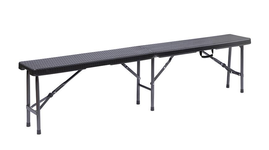 Skladacia kempingová lavica čierna