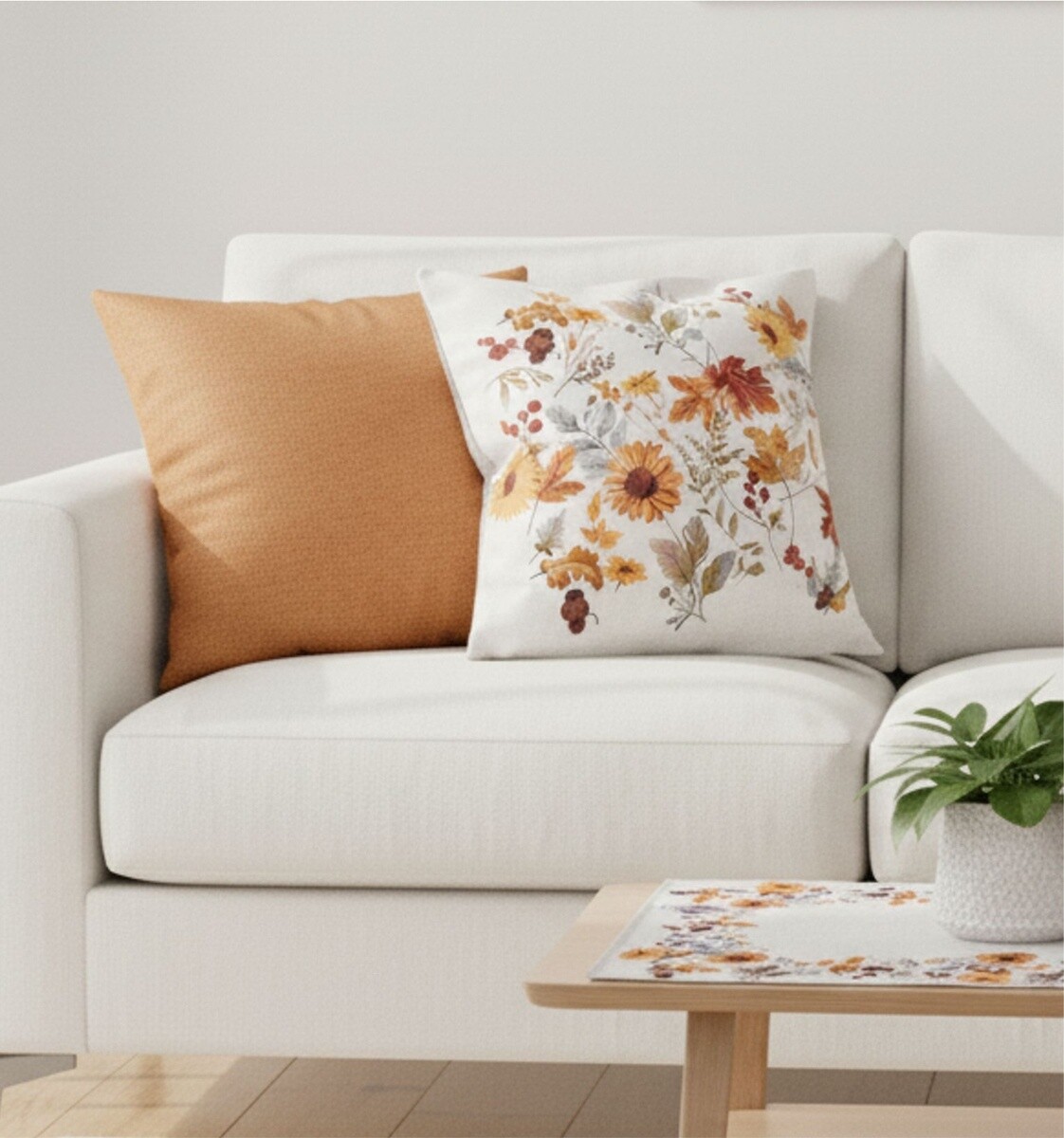 Obliečka na vankúš, Jesenné kvety, 40 x 40 cm