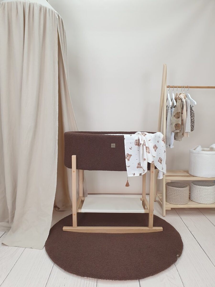 Ourbaby fabric brown sleeping basket 40878-0 hnedá