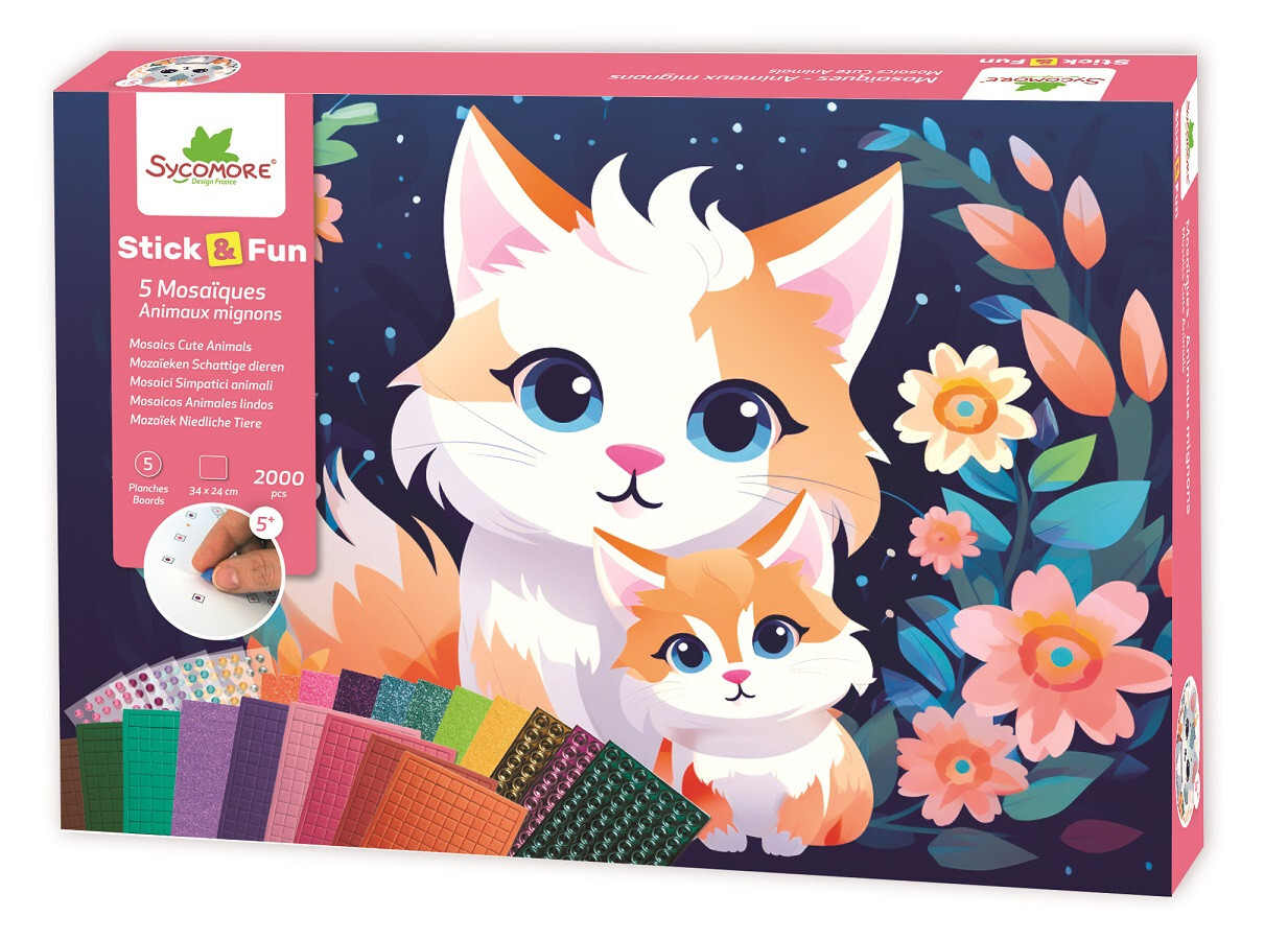 Stick & Fun – XL mozaika – roztomilé zvieratká