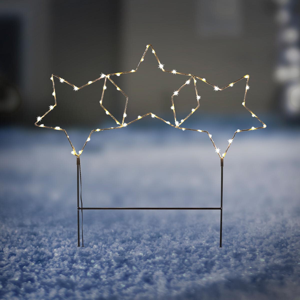 LED Záhradný zápich Tri hviezdy