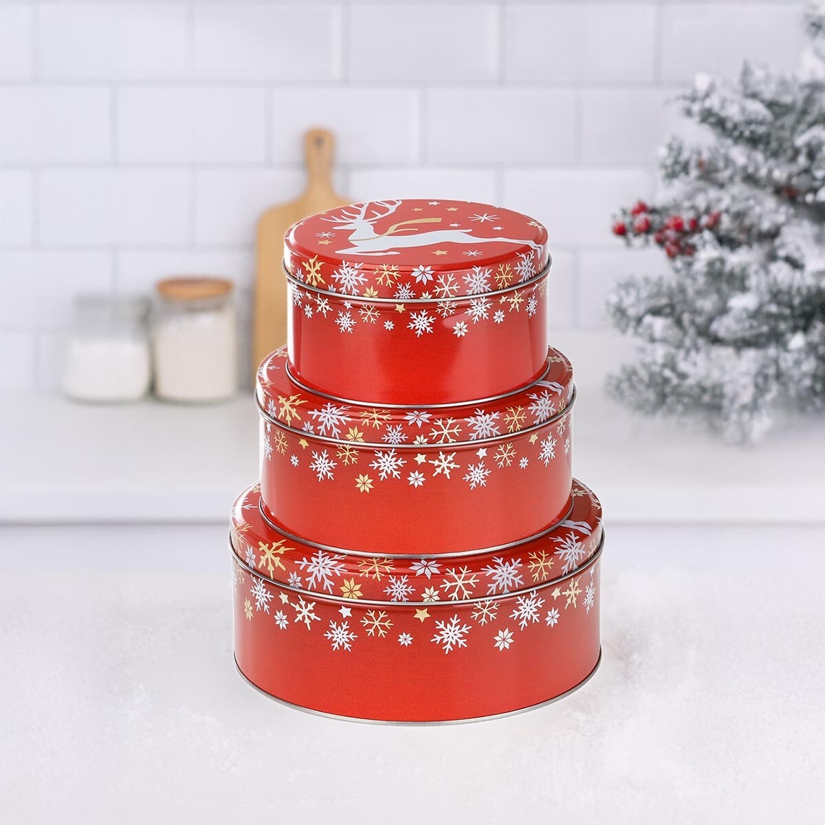 Okrúhle nádoby na cukríky Sob, sada 3 ks