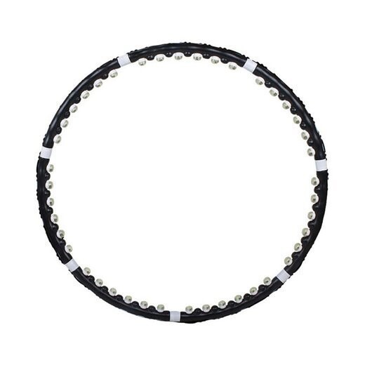 Hula hop Premium masážny s guličkami - čierny - 85cm