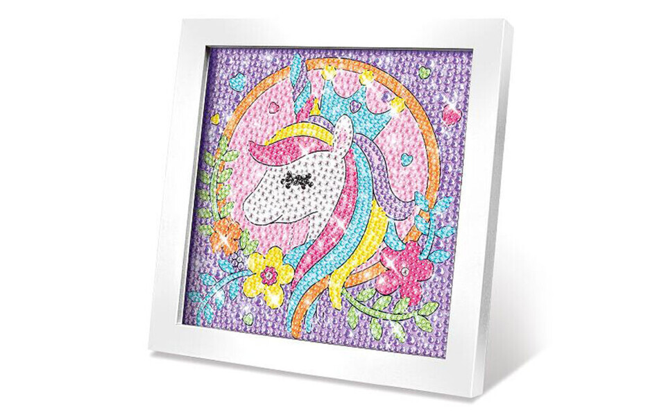 Kreatívna sada obraz z kamienkov Jednorožec 17,5cm
