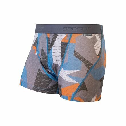 SENSOR MERINO IMPRESS pánske trenírky modrá / camo Veľkosť: XXL 8592837067438