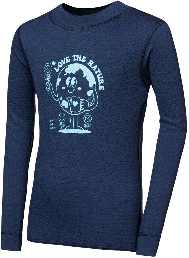 SENSOR MERINO DF PLANET detské tričko dl.rukáv deep blue Veľkosť: 90