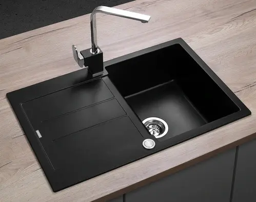 CONCEPT DG10C45bc Drez granitový s odkvapom ČIERNY
